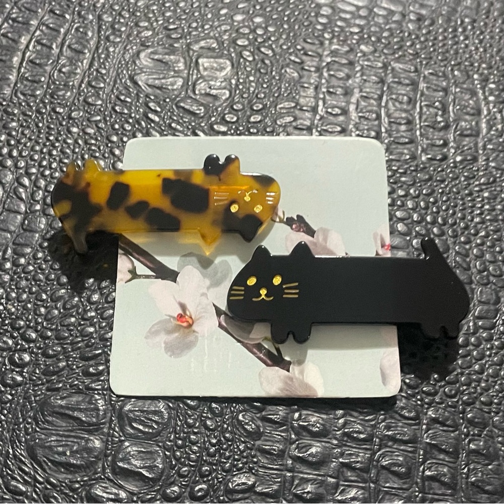 NEW!! Kitty Cat Hair Clip 2pc Set